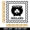 Ireland Travel Pot of Gold Shamrock Leprechaun Square Rubber Stamp for Stamping Crafting